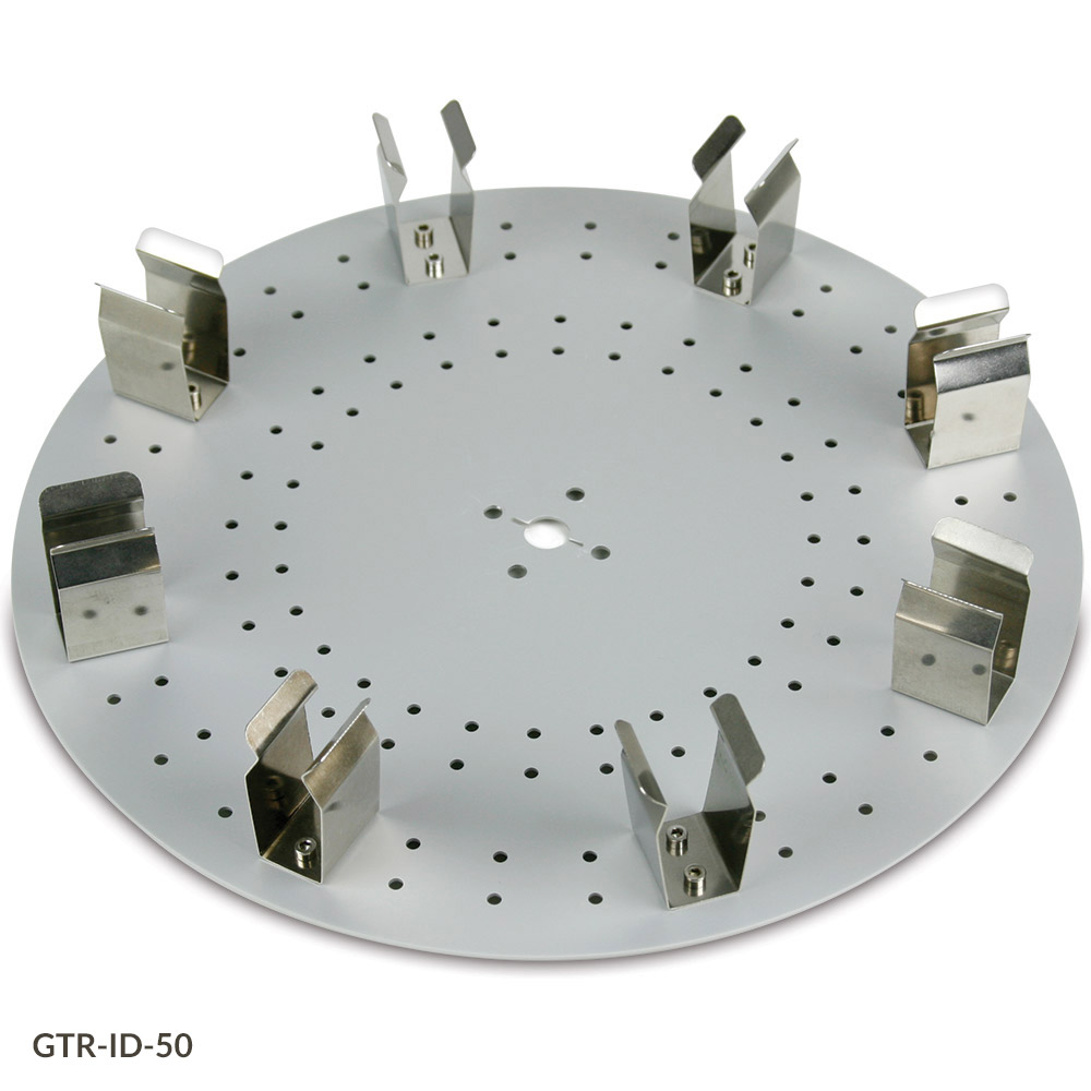 Globe Scientific Tube Holder Disk for use with GTR-ID Series Tube Rotators, 8-Place Disk, for 50mL Centrifuge Tubes tube rotator; rotator; industrial tube rotator; ferris wheel;